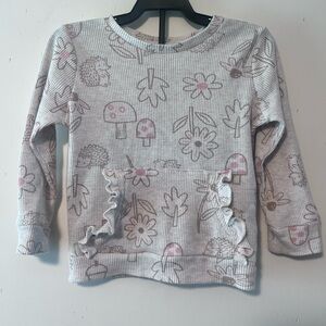 Garanimals Gray and Pink Matching Sweatshirt Set with Playful Prints